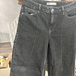Wide Legged Black Jeans